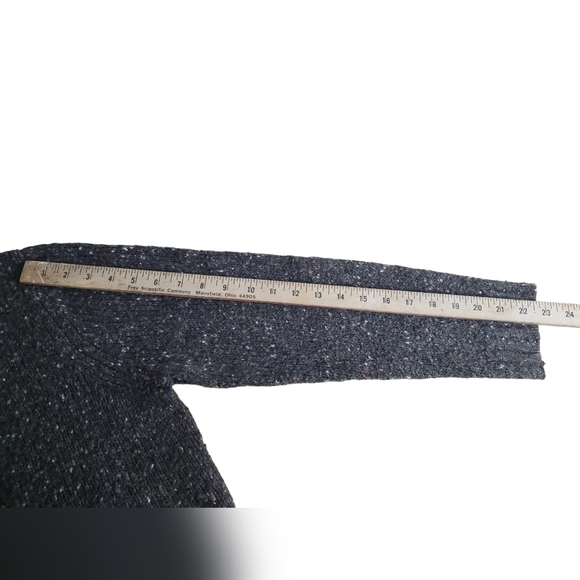 Women's Karen Scott Collared Cardigan. Heathered Brown. LG - Picture 10 of 11